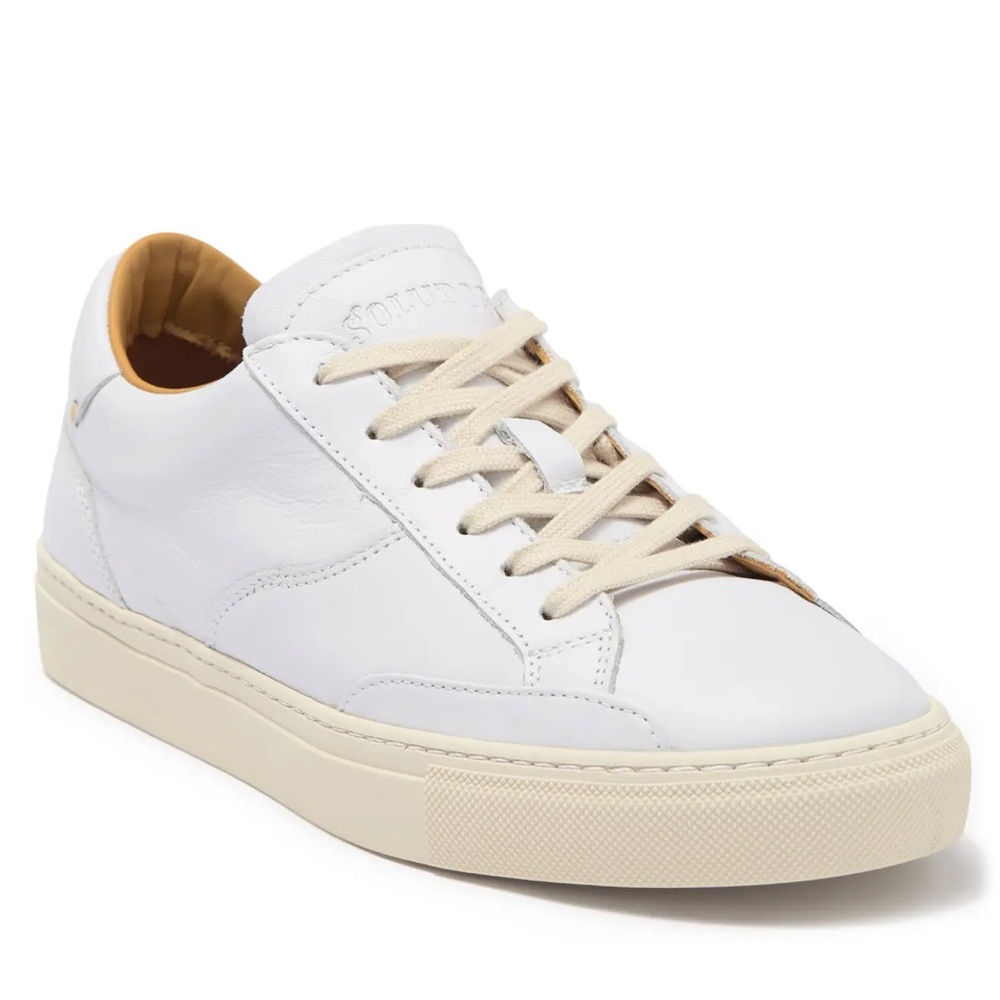 Never worn White Soludos Porto Leather Fashion Sneaker